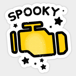 Spooky check engine light Sticker